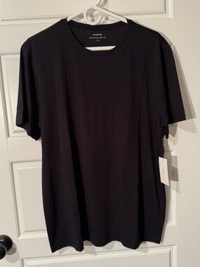 NWT Vince 100% Pima Cotton Men’s Short Sleeve T-Shirt, Black, Size Large